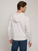 NLE51932 | Men's Hoodie W/ Contrast Trim in Linen/White | Autumn Cashmere