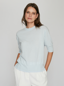 NOT14060 | Elbow Sleeve Relaxed Crew in Tempest | Autumn Cashmere