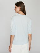 Elbow Sleeve Relaxed Crew in Tempest
