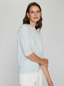 Elbow Sleeve Relaxed Crew in Tempest
