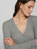 Pointelle Rib Cardigan in Piper