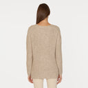 Hi Lo V-Neck in Oatmeal