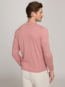Coverstitch Crew W/ Tipping in Tea Rose/Mist