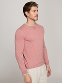 Coverstitch Crew W/ Tipping in Tea Rose/Mist