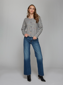 Confetti Cable Boxy Cardigan in Quarry | Autumn Cashmere | NWB14370