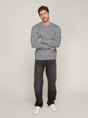 NWE51887 | Men’s Italian Tweed Crew in Gravel by Autumn Cashmere