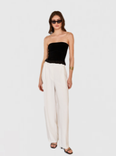 Ruffled "Corset" Tube Top in Black