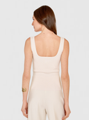 Square Neck Tank in Sand