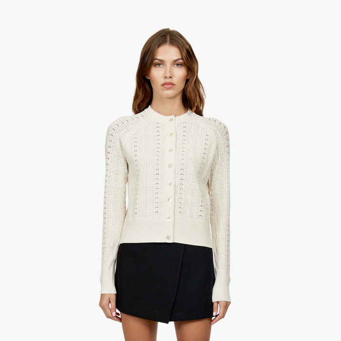 autumn cashmere Bobble Lace Cardigan in Sand Black Friday Top Sale