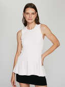 Fit and Flare Sleeveless Crew in Chiffon