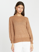 Puff 3/4 Sleeve Crew in Camel | Autumn Cashmere | RRS11535