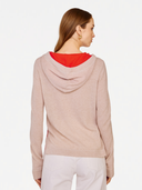 Hoodie W/ Contrast Ties in Basket/Coral