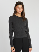 Cropped Crew W/ High Cuffs in Pepper