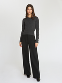 Cropped Crew W/ High Cuffs in Pepper