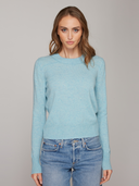 R13167 | Cropped Crew W/ Reversed Seams in Pond | Autumn Cashmere