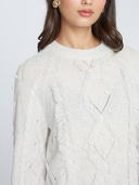 Fringed Cable Popcorn Crew in Mojave