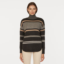 Load image into Gallery viewer, Striped Mock w/ Shirttail