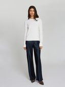 Crew W/ Open Cable Sleeves in Chalk