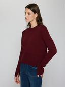 Cropped Boxy Crew W/ Slits in Pinot