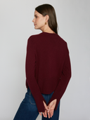 Cropped Boxy Crew W/ Slits in Pinot