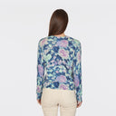 Multi Color Floral Crew in Blue