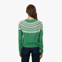 Crew Neck Cardi W/ Fair Isle in Foliage Combo