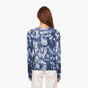 Floral Print Crew in Blue