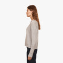 Crew W/ Sequin Flowers in Sweatshirt