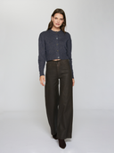 R14275 | Autumn Cashmere | Cropped Cardigan in Nightshadow