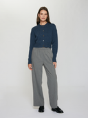 R14275 | Autumn Cashmere | Fall | Cropped Cardigan in Steel Blue