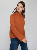 6-Ply Cuffed Solid Boxy Mock in Spice