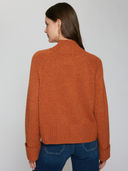 6-Ply Cuffed Solid Boxy Mock in Spice