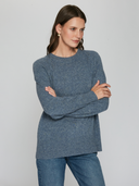 Relaxed Fit Raglan Crew W/ Rib Detail in Riverwash