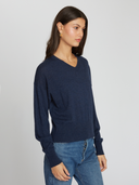 V-Neck W/ High Cuffs in Oxford