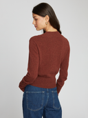 V-Neck W/ High Cuffs in Root Beer