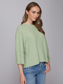 Autumn Cashmere | R14359 | Elbow Sleeve Shaker Crew in Eucalyptus