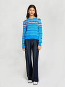 Fair Isle Crew in Blue