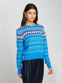 Fair Isle Crew in Blue