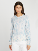 Watercolor Floral Print Crew in Heather