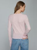 Crew W/ Contrast Side Seam Detail in Cotton Candy/Raspberry