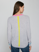 Shirttail Crew W/ Pop Colors in Cinderblock