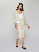 Loose Gauge Dolman Tie Front in Mojave