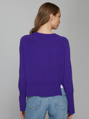 Raglan Crew W/ Side Slits in Prism Blue