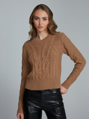 Mixed Cable Crew in Camel | Autumn Cashmere | RCP14305