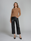 Mixed Cable Crew in Camel | Autumn Cashmere | RCP14305