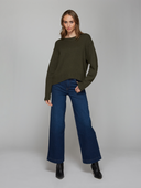 Hi Lo Pleat Sleeve Crew in Arugula | Autumn Cashmere | RCP14357