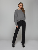 Hi Lo Pleat Sleeve Crew in Concrete | Autumn Cashmere | RCP14357
