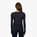 Distressed Sheer Crew in Peacoat