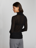 Second Skin Sheer Mock in Black