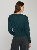 Long Sleeve High V in Malachite